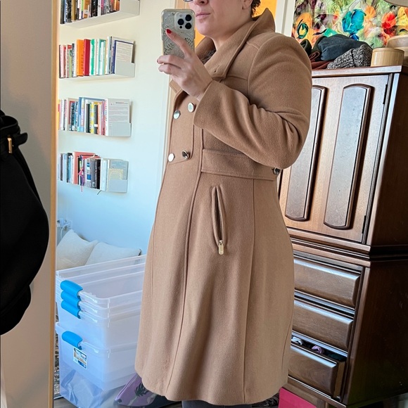 Double-Breasted Wool Coat (NWOT) - Picture 2 of 7